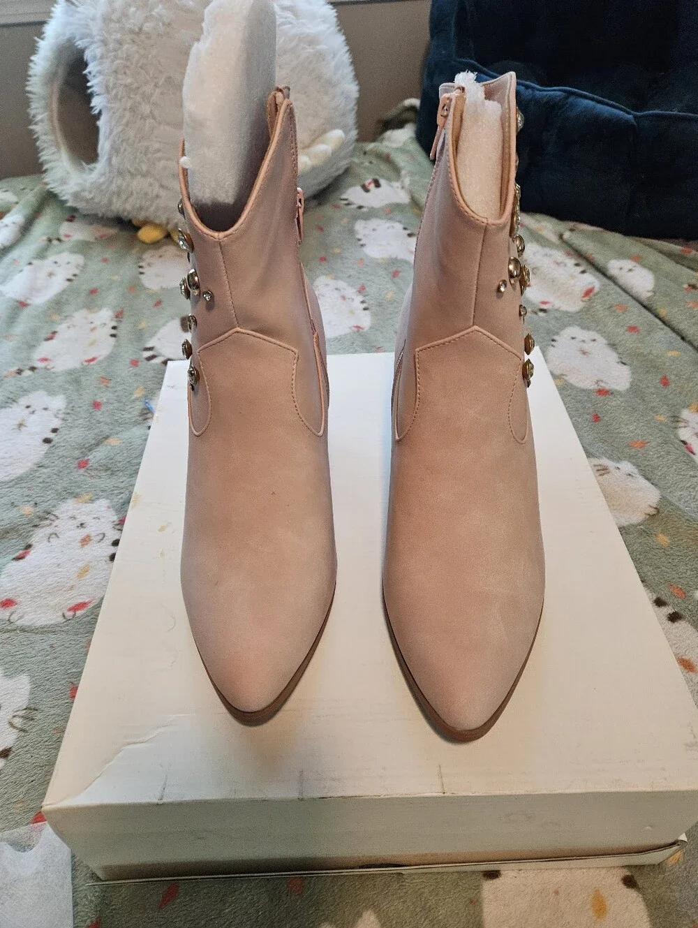 BRAND NEW ** Studded Pink Western Ankle Boots